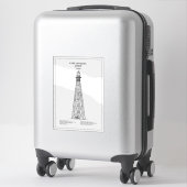 Sticker Phare de Cape Charles - Virginie - BD (Sur valise)