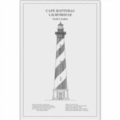 Sticker Phare de Cape Hatteras - Caroline du Nord - BD (Devant)