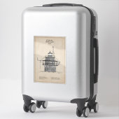 Sticker Phare lumineux de Duxbury Pier - Massachusetts - S (Sur valise)