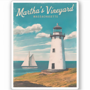 Sticker Phare Vineyard du Vintage voyage Retro Martha