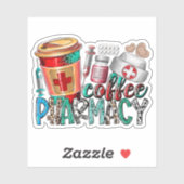 Sticker Pharmacie café (Feuille)