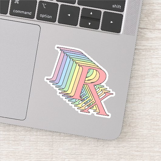Sticker Pharmacie RX Rainbow (Détail)