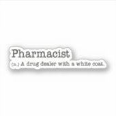 Sticker Pharmacien - Un Vendeur De Médicaments Avec Un Man (Devant)