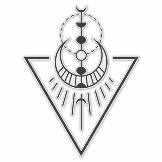 Sticker phases de lune triangulaire (Devant)