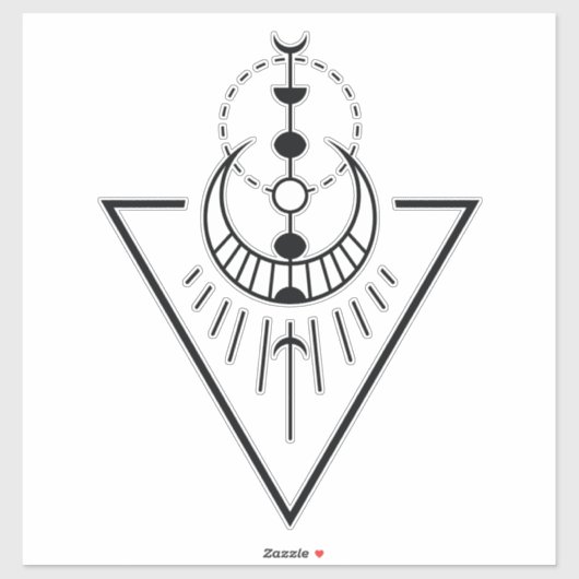 Sticker phases de lune triangulaire (Feuille)