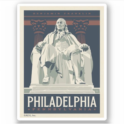 Sticker Philadelphie | Institut Benjamin Franklin (Devant)