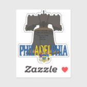 Sticker Philadelphie Liberty Bell (Feuille)
