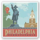 Sticker Philadelphie, PA | Indépendance (Devant)