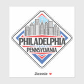 Sticker Philadelphie Pennsylvanie (Feuille)