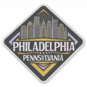 Sticker Philadelphie Pennsylvanie (Devant)