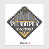 Sticker Philadelphie Pennsylvanie (Feuille)