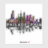 Sticker Philadelphie, Pennsylvanie en graffiti (Feuille)
