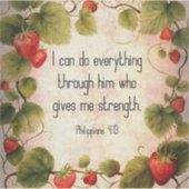 Sticker Philippiens 4:13 Verse de la Bible sur le design i (Devant)