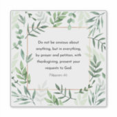 Sticker Philippiens 4:6, Verse biblique, (Devant)
