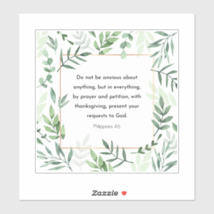Sticker Philippiens 4:6, Verse biblique,