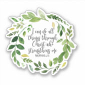 Sticker Philippiens Bible Scripture verse Inspiration (Devant)