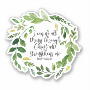 Sticker Philippiens Bible Scripture verse Inspiration