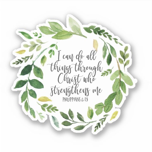 Sticker Philippiens Bible Scripture verse Inspiration (Devant)