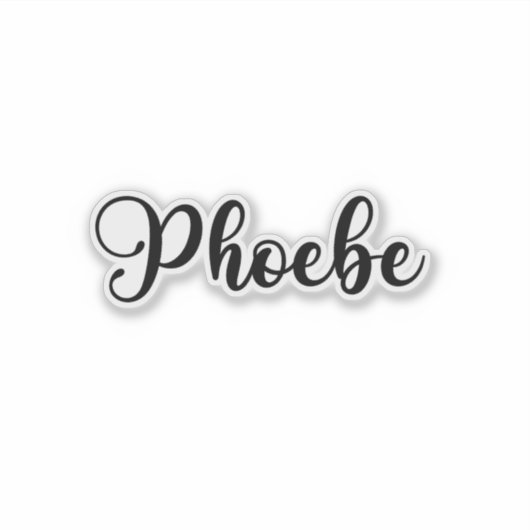 Sticker Phoebe Name - Calligraphie manuscrite (Devant)