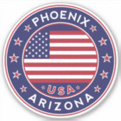 Sticker Phoenix Arizona, Phoenix (Devant)