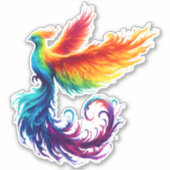 Sticker Phoenix coloré Diversité des oiseaux LGBTQ Aimer t (Devant)