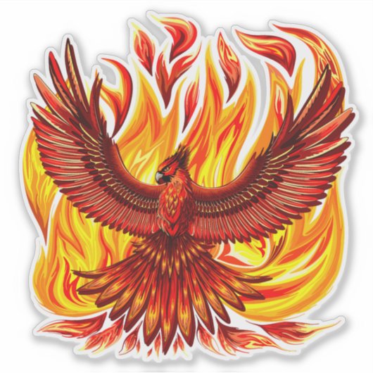 Sticker Phoenix mythologique immortelle Créature (Devant)