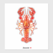 Sticker Phomard polygonal rouge (Feuille)