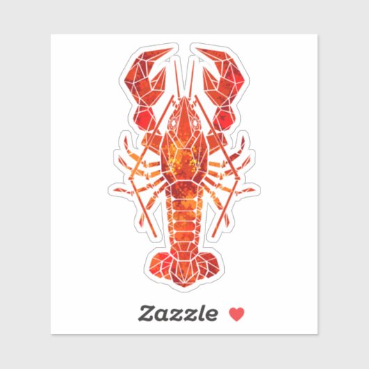 Sticker Phomard polygonal rouge (Feuille)