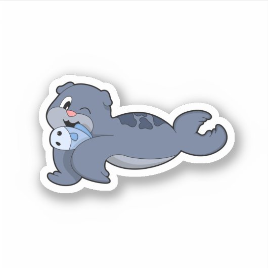 Sticker Phoque avec poisson (3).PNG (Devant)