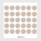 Sticker Phoques de cire Monogramme Rose Gold Faux (Feuille)