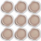 Sticker Phoques de cire Monogramme Rose Gold Faux (Devant)