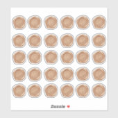 Sticker Phoques de cire Monogrammes Lt Cuivre Faux (Feuille)