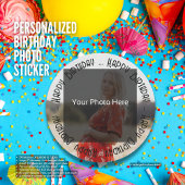 Sticker photo d'anniversaire personnalisé