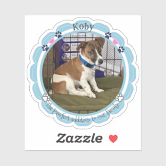 Sticker Photo de Chien Personnalisé Nouveau Chien Personna