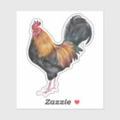 Sticker Photo de coq poulet (Feuille)