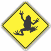 Sticker Photo de grenouille Silhouette Art Frog Avertissem (Devant)