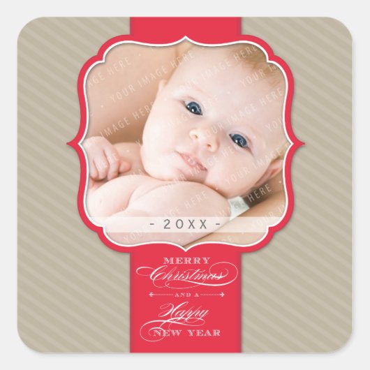 STICKER PHOTO DE NOËL :: lapin 3 (Devant)