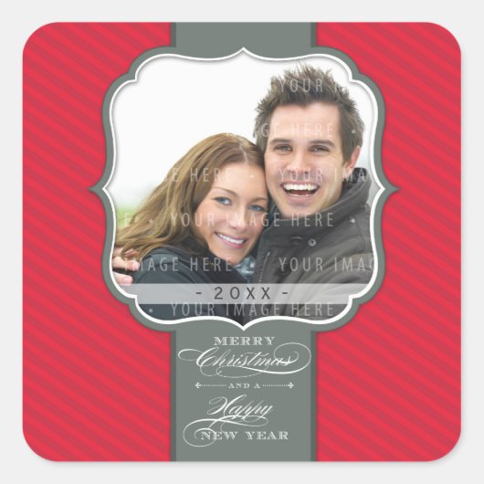 STICKER PHOTO DE NOËL :: lapin 7 (Devant)