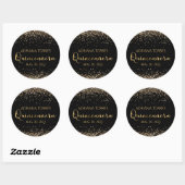 Sticker photo en or noir Quinceanera Favoriser Rou (Feuille)