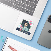 STICKER PHOTO FLORALE ROSE ROSE ROSE ROSE OVERLAISE DE MAR (Ordinateur portable avec iPhone)