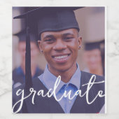 Sticker Photo Graduate Vin Étiquette (Étiquettes simples)