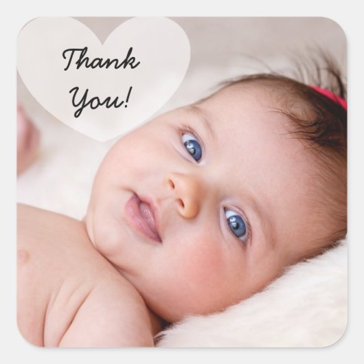 Sticker photo Merci personnalisé (Devant)