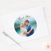 Sticker photo moderne Merci mariage BT R (Enveloppe)
