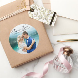 Sticker photo moderne Merci mariage BT R