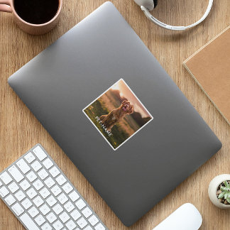 Sticker Photo personnalisée avec le nom de votre chien