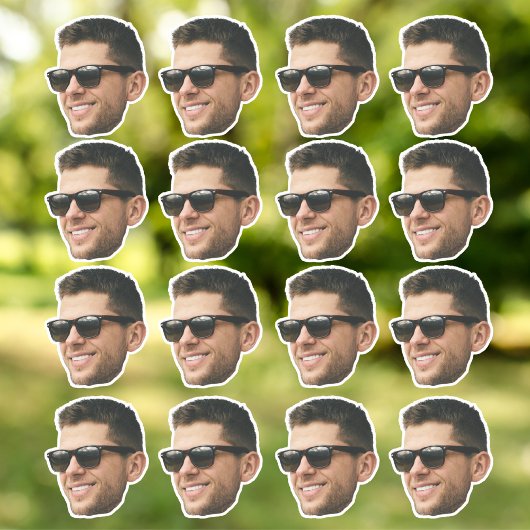 Sticker Photo personnalisée Face 16 Photos