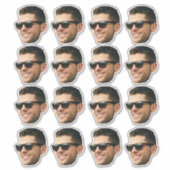 Sticker Photo personnalisée Face 16 Photos (Devant)