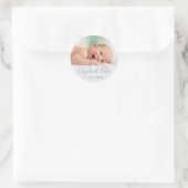 Sticker photo pour bébé faire-part de naissance (Sac)