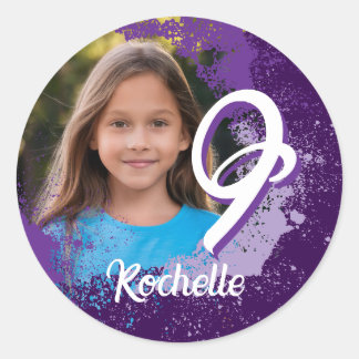 Sticker photo pour peinture violette - 9e âge