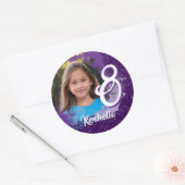 Sticker photo pour peinture violette - âge 8 (Enveloppe)